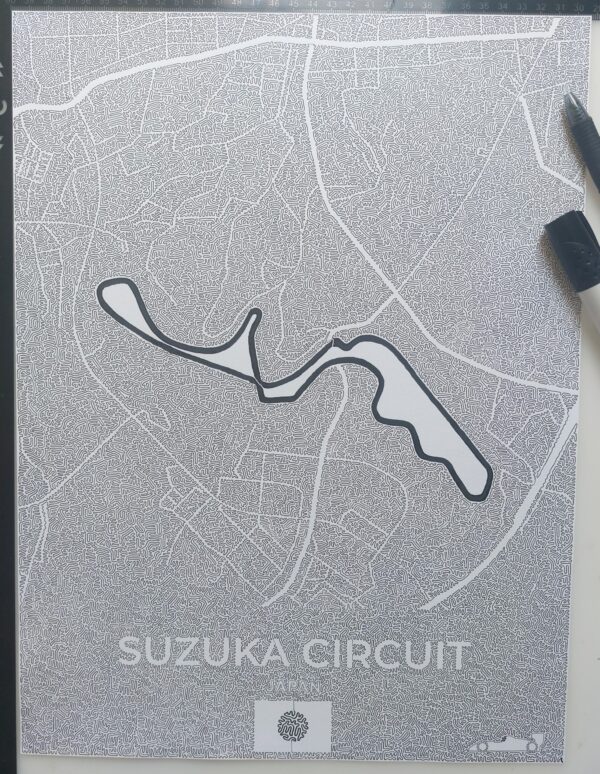 Suzuka Circuit with ONE LINE