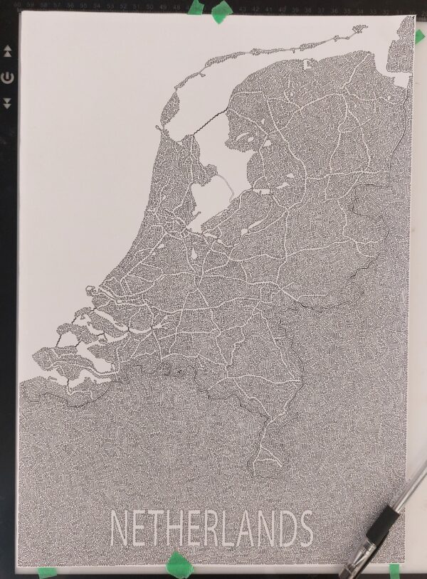 The Netherlands with ONE LINE